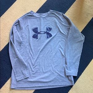 Under Armour grey tee heatgear youth L